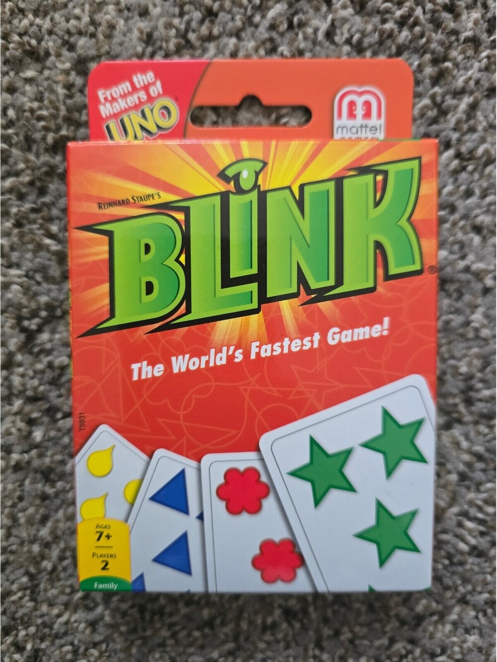 Blink Card Game Mattel Fast Matching Family Party Game Complete Excellent